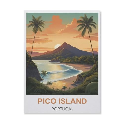 YYNFHCBS DIY 5d Diamond Malerei Kits für Erwachsene Kinder，Pico Insel Portugal，Vollrunde Diamond Stickkits Cross -Stitch Kristall Strassbilder Kunsthandwerk Home Wall Decoration（50 x 60 cm）-B93 von YYNFHCBS