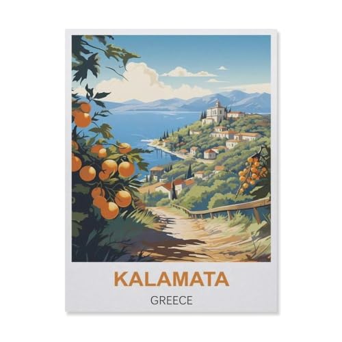 YYNFHCBS DIY Diamond Painting Set，Kalamata Griechenland，Diamantmalerei, handgemachte Stickerei Geschenke für Erwachsene/Kinder（40 x 50 cm/15.74 x 19.68 Zoll）-C48 von YYNFHCBS