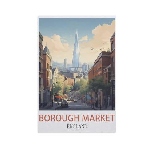 YYNFHCBS DIY Malen nach Zahlen，Borough Market, England，diy malen nach zahlen erwachsene landsch Mit Pinsel und Acrylfarbe Erwachsenenfarbe nach Zahlen Kits Kunst（50x60cm） 19.6x23.6 Zoll-I74 von YYNFHCBS