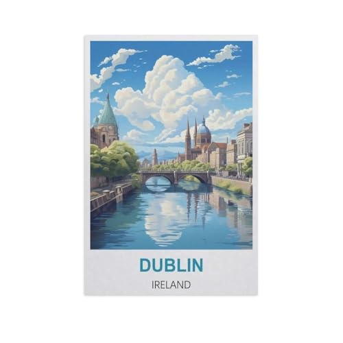 YYNFHCBS DIY Malen nach Zahlen，Dublin, Irland，diy malen nach zahlen erwachsene landsch Mit Pinsel und Acrylfarbe Erwachsenenfarbe nach Zahlen Kits Kunst（20x30cm） 7,8x11,8 Zoll-H54 von YYNFHCBS