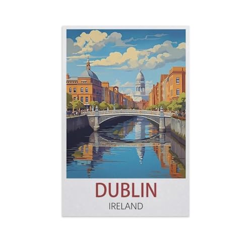 YYNFHCBS DIY Malen nach Zahlen，Dublin, Irland，diy malen nach zahlen erwachsene landsch Mit Pinsel und Acrylfarbe Erwachsenenfarbe nach Zahlen Kits Kunst（40x50cm） 15.7x19.6 Zoll-I14 von YYNFHCBS