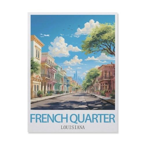 YYNFHCBS DIY Malen nach Zahlen，French Quarter Louisiana，diy malen nach zahlen erwachsene landsch Mit Pinsel und Acrylfarbe Erwachsenenfarbe nach Zahlen Kits Kunst（40x50cm） 15.7x19.6 Zoll-F54 von YYNFHCBS