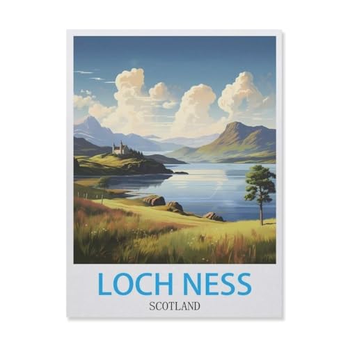 YYNFHCBS DIY Malen nach Zahlen，Loch Ness Schottland，diy malen nach zahlen erwachsene landsch Mit Pinsel und Acrylfarbe Erwachsenenfarbe nach Zahlen Kits Kunst（50x60cm） 19.6x23.6 Zoll-G94 von YYNFHCBS
