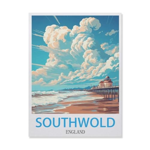 YYNFHCBS DIY Malen nach Zahlen，Southwold England，diy malen nach zahlen erwachsene landsch Mit Pinsel und Acrylfarbe Erwachsenenfarbe nach Zahlen Kits Kunst（50x60cm） 19.6x23.6 Zoll-G14 von YYNFHCBS