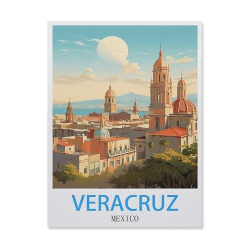 YYNFHCBS DIY Malen nach Zahlen，Veracruz Mexiko，diy malen nach zahlen erwachsene landsch Mit Pinsel und Acrylfarbe Erwachsenenfarbe nach Zahlen Kits Kunst（40x50cm） 15.7x19.6 Zoll-F94 von YYNFHCBS