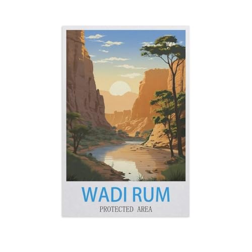 YYNFHCBS DIY Malen nach Zahlen，Wadi Rum Protected Area，diy malen nach zahlen erwachsene landsch Mit Pinsel und Acrylfarbe Erwachsenenfarbe nach Zahlen Kits Kunst（40x50cm） 15.7x19.6 Zoll-H74 von YYNFHCBS