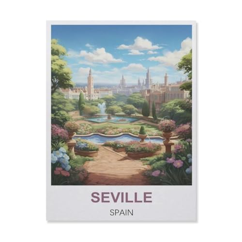 YYNFHCBS Diamond 5D DIY Diamond Painting，Sevilla Spanien，3D-Stickerei Kreuzstich-Mosaik-Malerei-Dekor（40 x 50 cm/15.74 x 19.68 Zoll）-D56 von YYNFHCBS