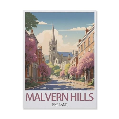 YYNFHCBS Diamond Painting，Malvern Hills England，DIY 5d Diamant Painting Bilder, Diamant malerei Kits Malen nach Zahlen Wohnzimmer Bilder für die Inneneinrichtung（30 x 40 cm/11.81 x 15.74 Zoll）-G37 von YYNFHCBS