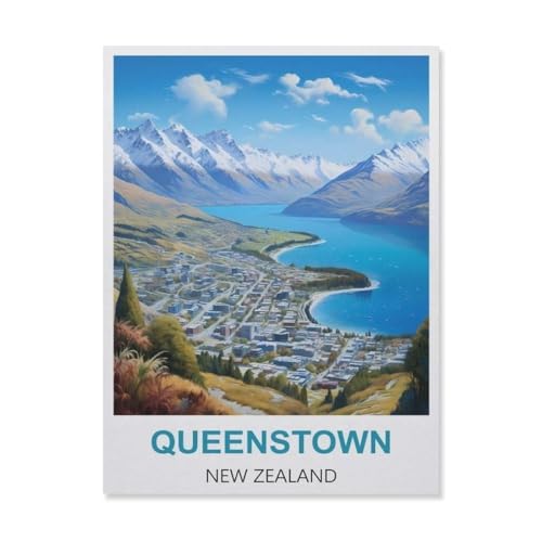 YYNFHCBS Diamond Painting，Queenstown Neuseeland，DIY 5d Diamant Painting Bilder, Diamant malerei Kits Malen nach Zahlen Wohnzimmer Bilder für die Inneneinrichtung（50 x 60 cm/19.68 x 23.62 Zoll）-C77 von YYNFHCBS