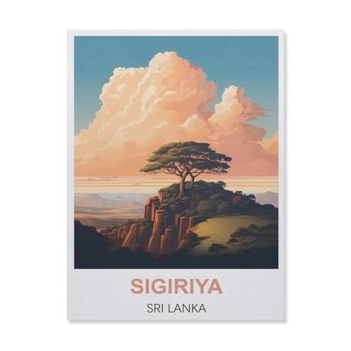 YYNFHCBS Full Round Drill 5d DIY Diamond Painting，Sigiriya Sri Lanka，Diamond Embroidery Wall Home Decoration Kids Gift（30 x 40 cm/11.81 x 15.74 Zoll）-A60 von YYNFHCBS