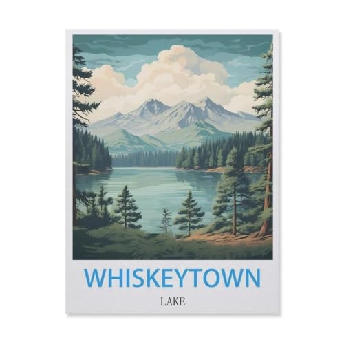 YYNFHCBS Full Round Drill 5d DIY Diamond Painting，Whiskeytown Lake，Diamond Embroidery Wall Home Decoration Kids Gift（30 x 40 cm/11.81 x 15.74 Zoll）-E60 von YYNFHCBS
