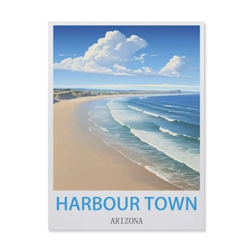 YYNFHCBS Harbour Town Arizona，Full Round Diamond 5D DIY Diamond Painting 3D Stickerei Kreuzstich Mosaik Gemälde Dekor（50 x 60 cm/19.68 x 23.62 Zoll）-E2 von YYNFHCBS