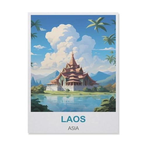 YYNFHCBS Laos Asien，Full Round Diamond 5D DIY Diamond Painting 3D Stickerei Kreuzstich Mosaik Gemälde Dekor（30 x 40 cm/11.81 x 15.74 Zoll）-A22 von YYNFHCBS