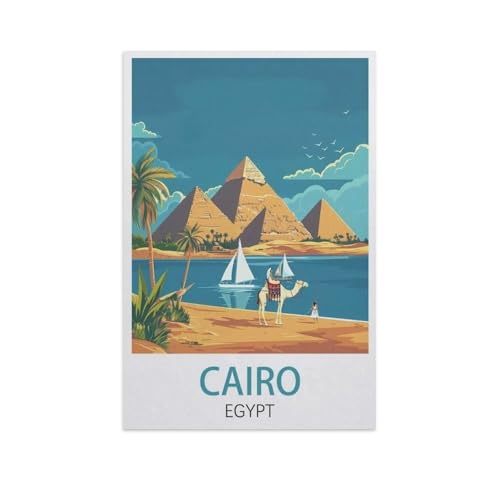 YYNFHCBS Malen Nach Zahlen Erwachsene，Kairo, Ägypten，Malen Nach Zahlen Mit Pinseln und Acrylfarbe,DIY Set Basteln Erwachsene mit Pinseln und Acrylfarben für Home Decor（50x60cm） 19.6x23.6 Zoll-I7 von YYNFHCBS