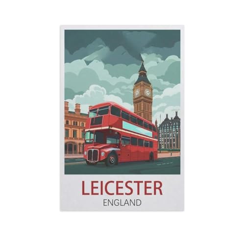 YYNFHCBS Malen Nach Zahlen Erwachsene，Leicester England，Malen Nach Zahlen Mit Pinseln und Acrylfarbe,DIY Set Basteln Erwachsene mit Pinseln und Acrylfarben für Home Decor（50x60cm） 19.6x23.6 Zoll-J87 von YYNFHCBS