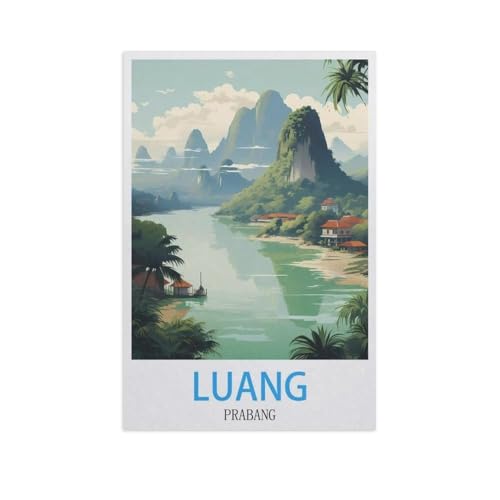 YYNFHCBS Malen Nach Zahlen Erwachsene，Luang Prabang，Malen Nach Zahlen Mit Pinseln und Acrylfarbe,DIY Set Basteln Erwachsene mit Pinseln und Acrylfarben für Home Decor（50x60cm） 19.6x23.6 Zoll-H67 von YYNFHCBS
