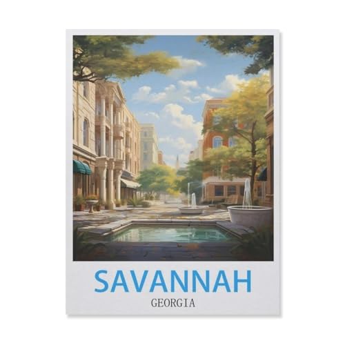 YYNFHCBS Malen Nach Zahlen Erwachsene，Savannah Georgia，Malen Nach Zahlen Mit Pinseln und Acrylfarbe,DIY Set Basteln Erwachsene mit Pinseln und Acrylfarben für Home Decor（20x30cm） 7,8x11,8 Zoll-F27 von YYNFHCBS