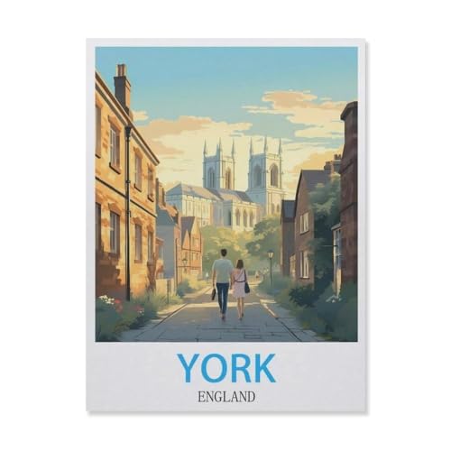 YYNFHCBS Malen Nach Zahlen Erwachsene，York England，Malen Nach Zahlen Mit Pinseln und Acrylfarbe,DIY Set Basteln Erwachsene mit Pinseln und Acrylfarben für Home Decor（50x60cm） 19.6x23.6 Zoll-G87 von YYNFHCBS
