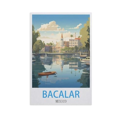 YYNFHCBS Malen nach Zahlen，Bacalar, Mexiko，diy malen nach zahlen erwachsene landsch Mit Pinsel und Acrylfarbe Kits Theme Digital Home Wall Artwork（50x60cm） 19.6x23.6 Zoll-H66 von YYNFHCBS