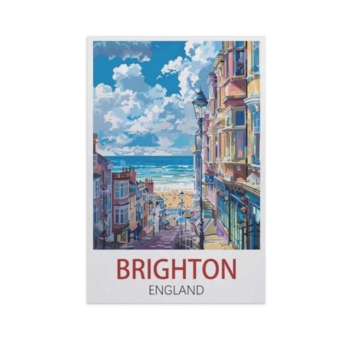 YYNFHCBS Malen nach Zahlen，Brighton, England，diy malen nach zahlen erwachsene landsch Mit Pinsel und Acrylfarbe Kits Theme Digital Home Wall Artwork（50x60cm） 19.6x23.6 Zoll-I6 von YYNFHCBS