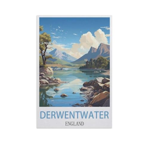 YYNFHCBS Malen nach Zahlen，Derwentwater, England，diy malen nach zahlen erwachsene landsch Mit Pinsel und Acrylfarbe Kits Theme Digital Home Wall Artwork（40x50cm） 15.7x19.6 Zoll-I46 von YYNFHCBS