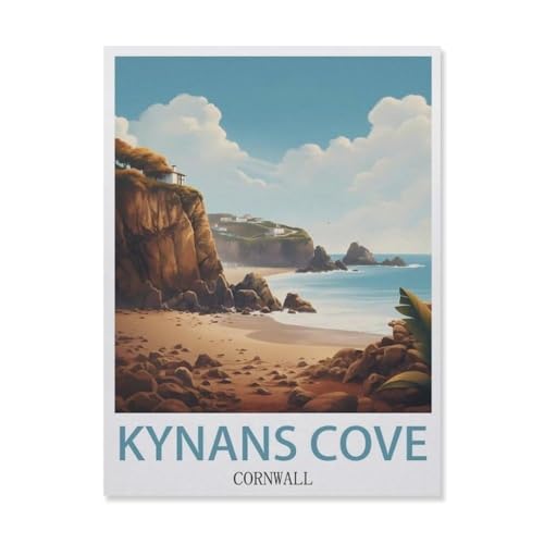 YYNFHCBS Malen nach Zahlen，Kynance Cove Cornwall，diy malen nach zahlen erwachsene landsch Mit Pinsel und Acrylfarbe Kits Theme Digital Home Wall Artwork（50x60cm） 19.6x23.6 Zoll-G86 von YYNFHCBS