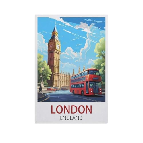 YYNFHCBS Malen nach Zahlen，London, England，diy malen nach zahlen erwachsene landsch Mit Pinsel und Acrylfarbe Kits Theme Digital Home Wall Artwork（20x30cm） 7,8x11,8 Zoll-J26 von YYNFHCBS