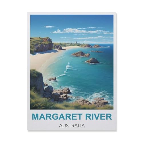YYNFHCBS Margaret River Australien，Full Round Diamond 5D DIY Diamond Painting 3D Stickerei Kreuzstich Mosaik Gemälde Dekor（40 x 50 cm/15.74 x 19.68 Zoll）-A62 von YYNFHCBS