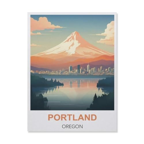 YYNFHCBS Portland Oregon，Full Round Diamond 5D DIY Diamond Painting 3D Stickerei Kreuzstich Mosaik Gemälde Dekor（30 x 40 cm/11.81 x 15.74 Zoll）-A82 von YYNFHCBS
