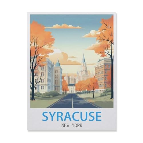 YYNFHCBS Syracuse New York，Full Round Diamond 5D DIY Diamond Painting 3D Stickerei Kreuzstich Mosaik Gemälde Dekor（50 x 60 cm/19.68 x 23.62 Zoll）-E42 von YYNFHCBS