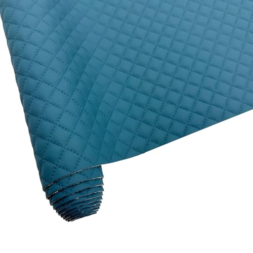 Weiches Kunstleder Gewebe 41x135cm Polsterstoff Gestepptes PU-Leder für Ledertaschen, Autoinnenräume, Sofas, handgefertigte DIY (Blau) von YYOUMING