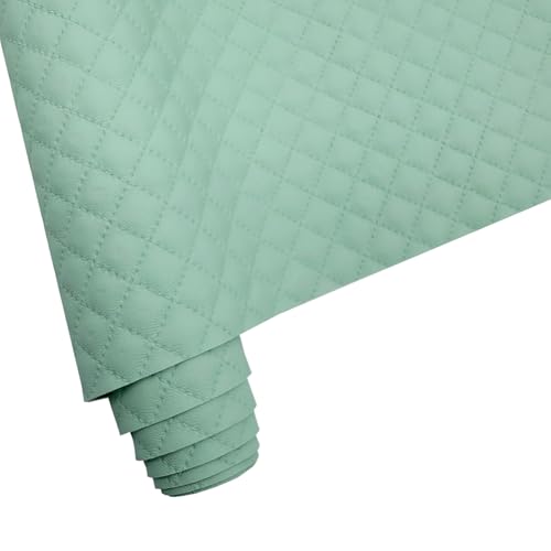 Weiches Kunstleder Gewebe 41x135cm Polsterstoff Gestepptes PU-Leder für Ledertaschen, Autoinnenräume, Sofas, handgefertigte DIY (Hellgrün) von YYOUMING