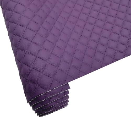 Weiches Kunstleder Gewebe 41x135cm Polsterstoff Gestepptes PU-Leder für Ledertaschen, Autoinnenräume, Sofas, handgefertigte DIY (Lila) von YYOUMING