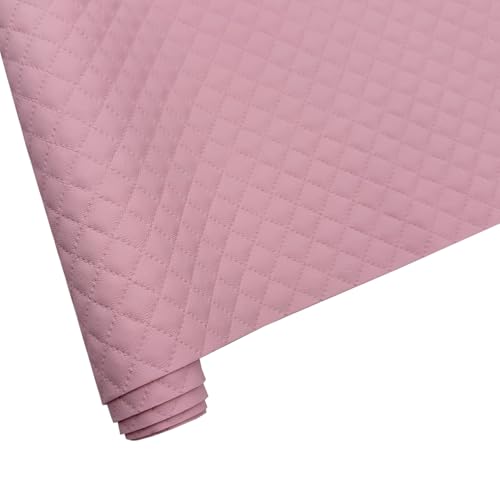 Weiches Kunstleder Gewebe 41x135cm Polsterstoff Gestepptes PU-Leder für Ledertaschen, Autoinnenräume, Sofas, handgefertigte DIY (Rosa) von YYOUMING