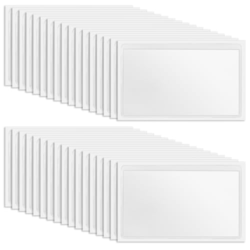 YYTECH 150 Stück Etikettenhalter Selbstklebend, 10 x 6 cm Wasserfest Beschriftungsfenster, Selbstklebend Visitenkartenhüllen, Etikettenhalter Aufkleber für Büro Zuhause Schule Organisieren Sortieren von YYTECH