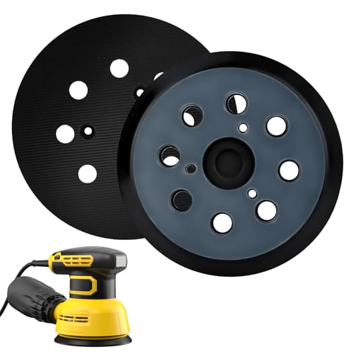 YYTECH 8 Loch Klett Schleifteller 2 Stück Schleifteller 125 mm Stützteller Schleifpad Ersatzpad für Makita Exzenterschleifer BO5041,BO5031,BO5021,M9204,MT900 YYTECH 8 Loch Klett Schleifteller 2 Stück Schleifteller 125 mm Stützteller Schleifpad Ersatzpad für Makita Exzenterschleifer BO5041,BO5031,BO5021,M9204,MT900 von YYTECH