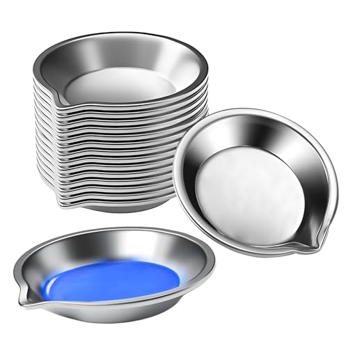 Edelstahl Farbschale 16 Stück Kleine Runde Farbschalen Paletten Silber Edelstahl Farbschale Mischpalette für DIY Home 5 x 5cm Edelstahl Farbschale 16 Stück Kleine Runde Farbschalen Paletten Silber Edelstahl Farbschale Mischpalette für DIY Home 5 x 5cm von YYTOL