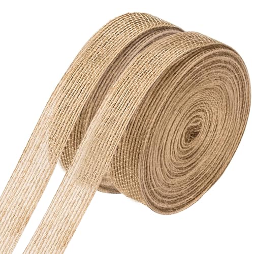 Juteband 2cm Breit 20m Burlap Band Vintage Sackleinen Geschenkband Deko Juteband Jahrgang für DIY Handwerk Dekoration 2 Rollen Juteband 2cm Breit 20m Burlap Band Vintage Sackleinen Geschenkband Deko Juteband Jahrgang für DIY Handwerk Dekoration 2 Rollen von YYTOL