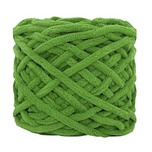 6 Stück, 90 g pro Rolle, grobes Chenille-Garn zum Häkeln, flauschiger Samtplüsch, dickes, weiches Chenille-Garn, Babydeckengarn zum Häkeln, Stricken, Anfänger (Fruchtgrün, 1 Stück) von YYTOT