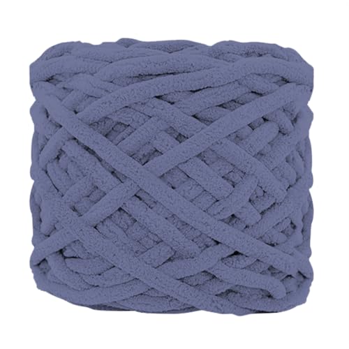 6 Stück, 90 g pro Rolle, grobes Chenille-Garn zum Häkeln, flauschiger Samtplüsch, dickes, weiches Chenille-Garn, Babydeckengarn zum Häkeln, Stricken, Anfänger (Grau, 1 Stück) von YYTOT