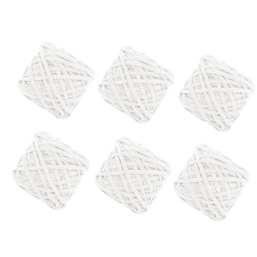 6 Stück, 90 g pro Rolle, grobes Chenille-Garn zum Häkeln, flauschiger Samtplüsch, dickes, weiches Chenille-Garn, Babydeckengarn zum Häkeln, Stricken, Anfänger (Kahki, 6 Stück) von YYTOT