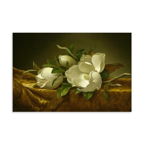YYUEQIL Martin Johnson Head-Drucke Magnolien auf goldfarbenem Samtstoff, Wandkunst, Gemälde, Leinwand-Kunstwerke, Geschenkidee, Raum, ästhetisch, ungerahmt, 20 x 30 cm YYUEQIL Martin Johnson Head-Drucke Magnolien auf goldfarbenem Samtstoff, Wandkunst, Gemälde, Leinwand-Kunstwerke, Geschenkidee, Raum, ästhetisch, ungerahmt, 20 x 30 cm von YYUEQIL