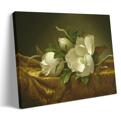 YYUEQIL Martin Johnson Head-Drucke Magnolien auf goldfarbenem Samtstoff, Wandkunst, Wandkunst, zum Aufhängen, Bild, Druck, Schlafzimmer, dekorative Gemälde, Raumrahmen, 40 x 60 cm YYUEQIL Martin Johnson Head-Drucke Magnolien auf goldfarbenem Samtstoff, Wandkunst, Wandkunst, zum Aufhängen, Bild, Druck, Schlafzimmer, dekorative Gemälde, Raumrahmen, 40 x 60 cm von YYUEQIL