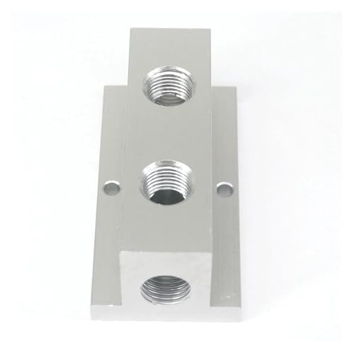 YYVFLAUX 1/4" BSP Female 2 Way Solid Aluminum T-Shape Air Manifold Block Splitter YYVFLAUX 1/4" BSP Female 2 Way Solid Aluminum T-Shape Air Manifold Block Splitter von YYVFLAUX
