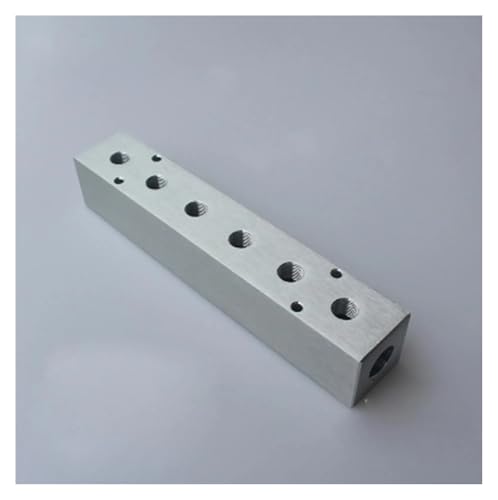 YYVFLAUX 40x40mm G1/2" In G1/4" Out 6 Way Pneumatic Air Solid Aluminum Manifold Block Splitter YYVFLAUX 40x40mm G1/2" In G1/4" Out 6 Way Pneumatic Air Solid Aluminum Manifold Block Splitter von YYVFLAUX