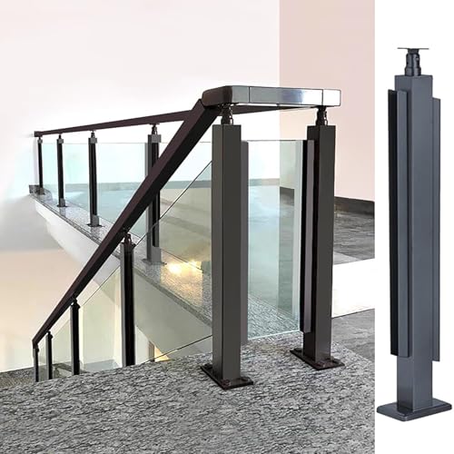 Metallpfosten und Geländer für Treppen, robuste Glasgeländerpfosten mit Klemmen, Glaszaunpaneelklemme für Dachboden, Terrasse, Veranda, Treppe, 10/12 mm Metallpfosten und Geländer für Treppen, robuste Glasgeländerpfosten mit Klemmen, Glaszaunpaneelklemme für Dachboden, Terrasse, Veranda, Treppe, 10/12 mm von YYZHON-KXBF