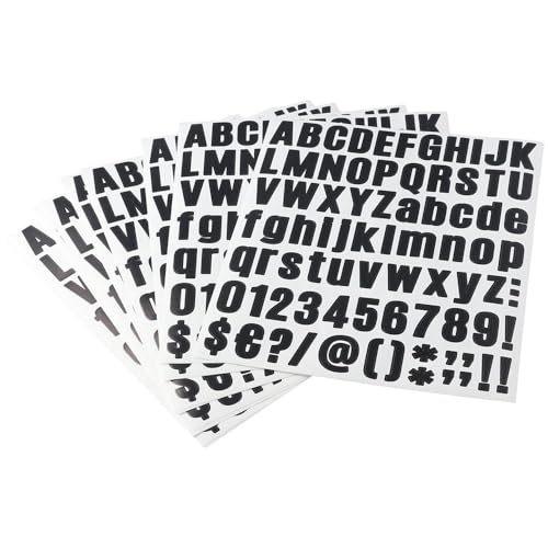 YYlingx 10 Blatt 810 Stück Buchstaben Aufkleber, 2,5 cm Schwarz Alphabet Aufkleber Selbstklebend PVC Buchstaben Zahlen Symbol Aufkleber Abziehbilder Set für Schild, Tür, Gruß, Scrapbooking, DIY YYlingx 10 Blatt 810 Stück Buchstaben Aufkleber, 2,5 cm Schwarz Alphabet Aufkleber Selbstklebend PVC Buchstaben Zahlen Symbol Aufkleber Abziehbilder Set für Schild, Tür, Gruß, Scrapbooking, DIY von YYlingx