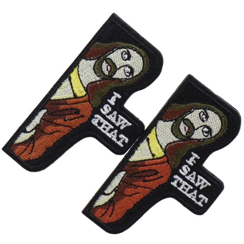 YYlingx 2 Stück I Saw That Patches Haken und Schlaufe, lustige Flicken bestickte Aufnäher für Jacken, Mäntel, Jeans, Hüte, Rucksäcke YYlingx 2 Stück I Saw That Patches Haken und Schlaufe, lustige Flicken bestickte Aufnäher für Jacken, Mäntel, Jeans, Hüte, Rucksäcke von YYlingx