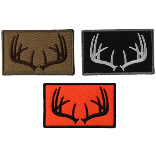 YYlingx 3 x Wildtier-Geweih-Patch, 3 farbige Geweih-Stickerei-Aufnäher, Aufnäher für DIY-Kleidung YYlingx 3 x Wildtier-Geweih-Patch, 3 farbige Geweih-Stickerei-Aufnäher, Aufnäher für DIY-Kleidung von YYlingx
