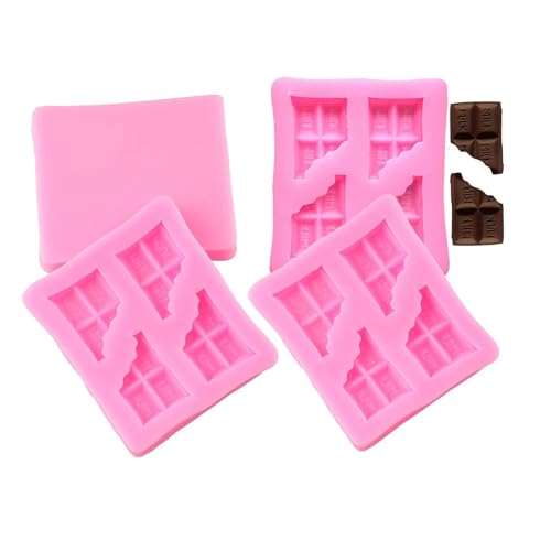 YYlingx 4 Stück halbe Schokoladenform Seifenformen, 3D-Kerzenherstellung Form für DIY Seife Handwerk Projekte Polymer Clay von YYlingx